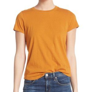 Madewell Vintage Short Sleeve Crew Neck T-Shirt in Burnished Caramel XXS